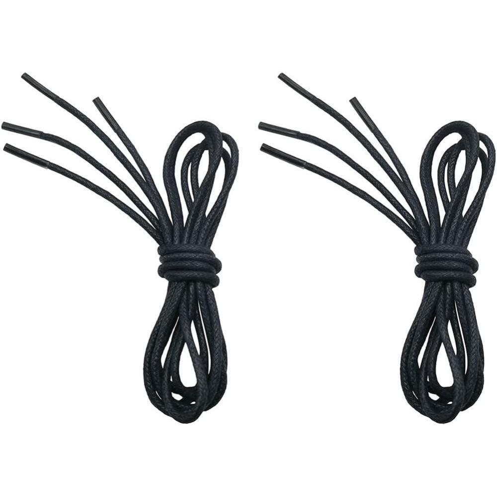 imageVSUDO 2 Pairs Waxed Round Dress Shoe Laces for Mens Dress Shoes 18quot Thin Business Oxford ShoelaceShoe Strings10 Navy Blue