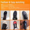 imageVSUDO 2 Pairs 516quot Fine Weave Flat Shoe Lace Shoestring for Running Athletic Sneaker02 Black