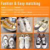 imageVSUDO 2 Pairs 516quot Fine Weave Flat Shoe Lace Shoestring for Running Athletic Sneaker03 Beige