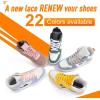 imageVSUDO 2 Pairs 516quot Fine Weave Flat Shoe Lace Shoestring for Running Athletic Sneaker11 Orange Pink