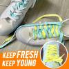 imageVSUDO 2 Pairs 516quot Fine Weave Flat Shoe Lace Shoestring for Running Athletic Sneaker15 Light Yellow