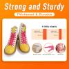 imageVSUDO 2 Pairs 516quot Fine Weave Flat Shoe Lace Shoestring for Running Athletic Sneaker19 Rose Red