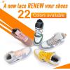 imageVSUDO 2 Pairs 516quot Fine Weave Flat Shoe Lace Shoestring for Running Athletic Sneaker22 Snow White