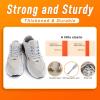 imageVSUDO Flat Shoe Laces for Sneakers Shoelaces for Sneakers Athletic Shoelaces08 White Gray  Double Layer