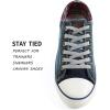 imageVSUDO Flat Shoe Laces for Sneakers Shoelaces for Sneakers Athletic Shoelaces08 White Gray