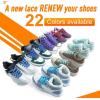 imageVSUDO Flat Shoe Laces for Sneakers Shoelaces for Sneakers Athletic Shoelaces26 Sky Blue  Double Layer
