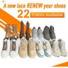imageVSUDO Flat Shoe Laces for Sneakers Shoelaces for Sneakers Athletic Shoelaces34 Yellow Brown  Double Layer