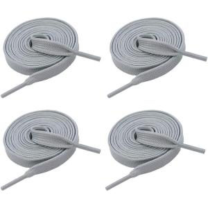 imageVSUDO 2 Pairs 516quot Fine Weave Flat Shoe Lace Shoestring for Running Athletic Sneaker07 Bluish Gray