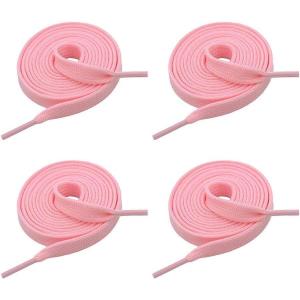imageVSUDO 2 Pairs 516quot Fine Weave Flat Shoe Lace Shoestring for Running Athletic Sneaker09 Pink