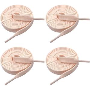 imageVSUDO 2 Pairs 516quot Fine Weave Flat Shoe Lace Shoestring for Running Athletic Sneaker11 Orange Pink