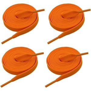 imageVSUDO 2 Pairs 516quot Fine Weave Flat Shoe Lace Shoestring for Running Athletic Sneaker17 Orange