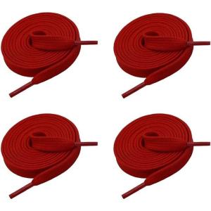 imageVSUDO 2 Pairs 516quot Fine Weave Flat Shoe Lace Shoestring for Running Athletic Sneaker18 Red