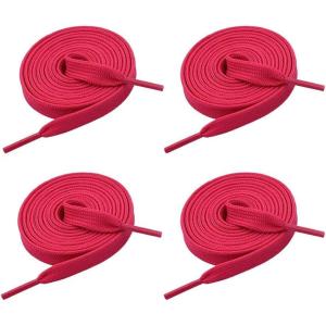 imageVSUDO 2 Pairs 516quot Fine Weave Flat Shoe Lace Shoestring for Running Athletic Sneaker19 Rose Red