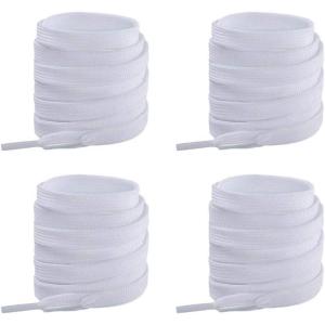 imageVSUDO 2 Pairs 516quot Fine Weave Flat Shoe Lace Shoestring for Running Athletic Sneaker22 Snow White