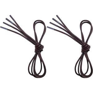 imageVSUDO 2 Pairs Waxed Round Dress Shoe Laces for Mens Dress Shoes 18quot Thin Business Oxford ShoelaceShoe Strings03 Brown