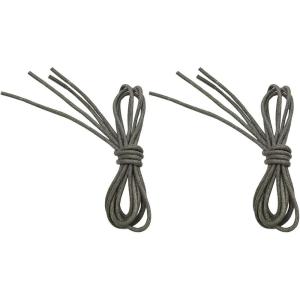 imageVSUDO 2 Pairs Waxed Round Dress Shoe Laces for Mens Dress Shoes 18quot Thin Business Oxford ShoelaceShoe Strings12 Gray