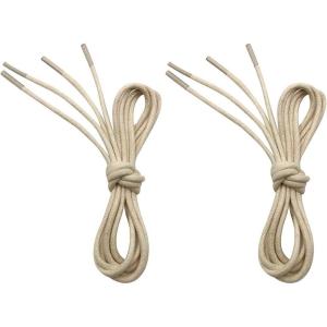 imageVSUDO 2 Pairs Waxed Round Dress Shoe Laces for Mens Dress Shoes 18quot Thin Business Oxford ShoelaceShoe Strings13 Beige