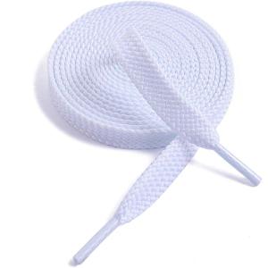 imageVSUDO Flat Shoe Laces for Sneakers Shoelaces for Sneakers Athletic Shoelaces01 White  Double Layer