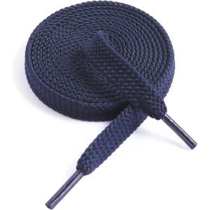 imageVSUDO Flat Shoe Laces for Sneakers Shoelaces for Sneakers Athletic Shoelaces10 Navy Blue  Doublelayer