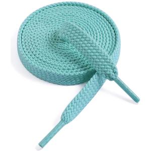 imageVSUDO Flat Shoe Laces for Sneakers Shoelaces for Sneakers Athletic Shoelaces16 Mint Green  Double Layer
