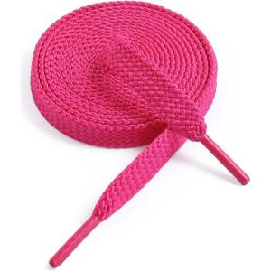 imageVSUDO Flat Shoe Laces for Sneakers Shoelaces for Sneakers Athletic Shoelaces29 Rose Red  Double Layer