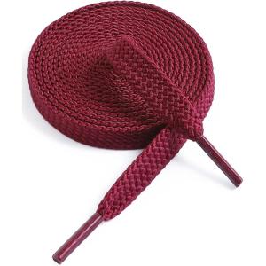 imageVSUDO Flat Shoe Laces for Sneakers Shoelaces for Sneakers Athletic Shoelaces32 Purnish Red  Double Layer