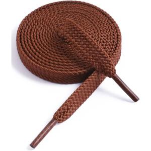 imageVSUDO Flat Shoe Laces for Sneakers Shoelaces for Sneakers Athletic Shoelaces35 Red Brown  Double Layer