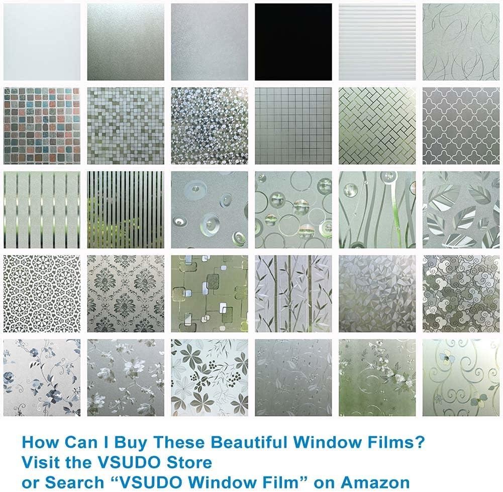 imageVSUDO 177quot x 787quot No Glue Static Cling Privacy Window Film Dandelion Flower Pattern Home Decor Window Tint Sticker 969 sq ft177 By 787