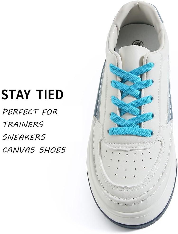 imageVSUDO 2 Pairs Flat Shoe Laces for Sneakers Shoe StringsShoelaces for Sneakers28 Powder Blue
