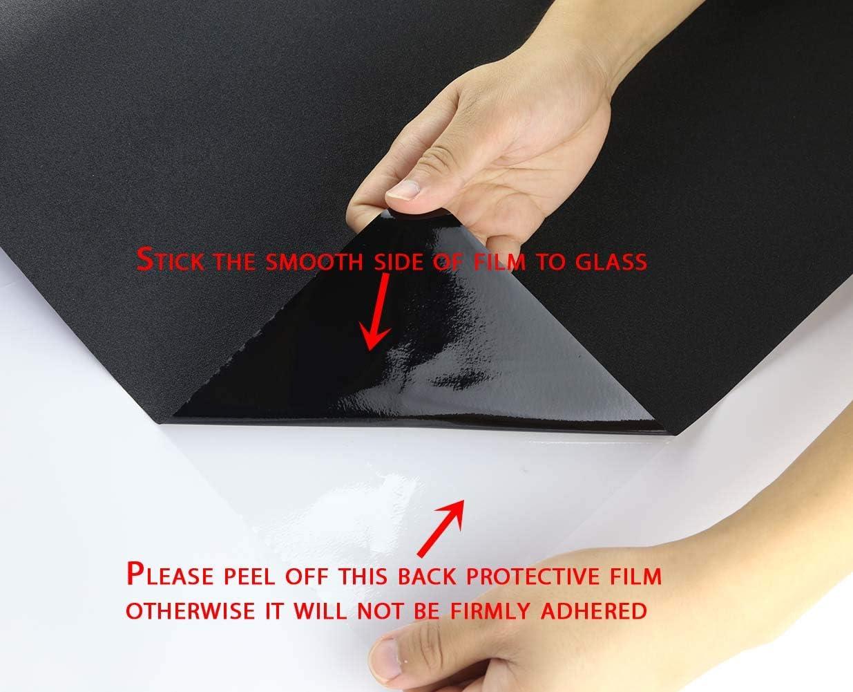 imageVSUDO 2 Rolls 177quot by 787quot Static Cling Blackout Window Film for Privacy Frosted Black Pattern Window Tint for Home Window Glass Sticker for Office 1937 Sq Ft Total2 Rolls  177 By 787