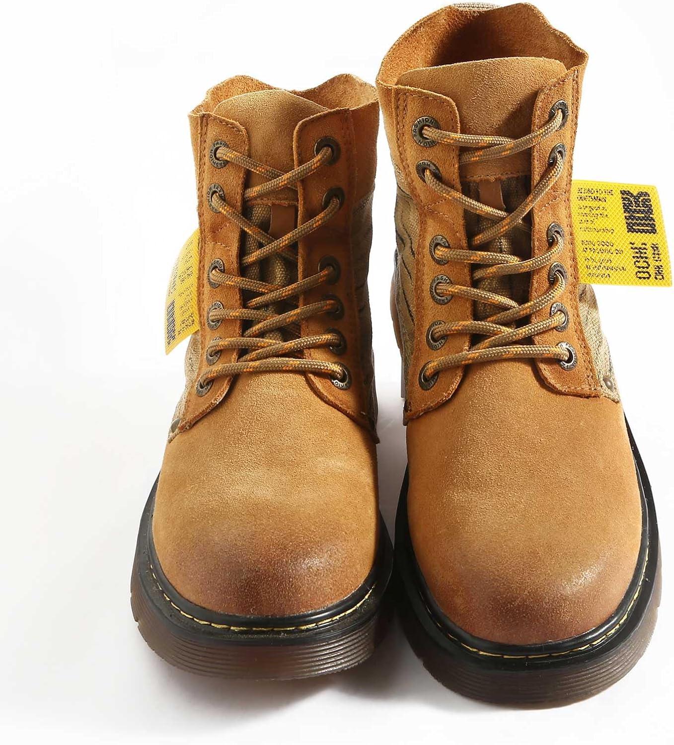 imageVSUDO Round Shoe Laces for Hiking Boots 532 Inch Shoestrings for Outdoor Work Shoes Thick Climbing Shoelaces for Boots01 Light Brown With Yellow Dot