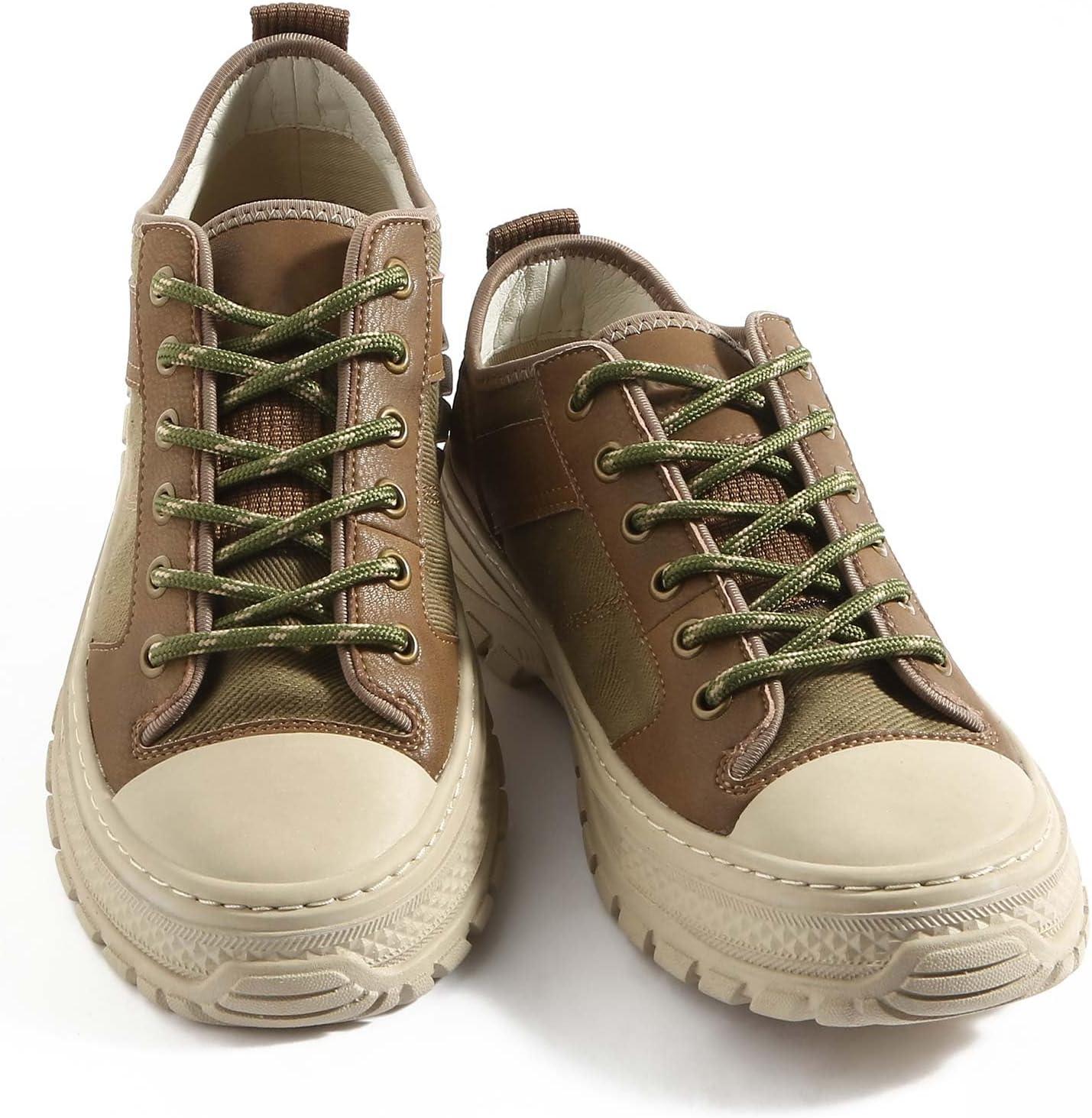 imageVSUDO Round Shoe Laces for Hiking Boots 532 Inch Shoestrings for Outdoor Work Shoes Thick Climbing Shoelaces for Boots09 Army Green With Khaki Dot