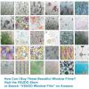 imageVSUDO 177quot x 787quot No Glue Static Cling Privacy Window Film Dandelion Flower Pattern Home Decor Window Tint Sticker 969 sq ft177 By 787