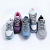 imageVSUDO 2 Pairs Oval Shoe Laces for Sneakers Basketball Baseball Shoelace Athletic Sport Trainers ShoestringsLight Gray