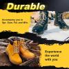 imageVSUDO 2 Pairs Round Boot Laces 532quot Outdoor Work ampamp Hiking Shoe Laces for BootsLight Brown