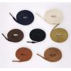 imageVSUDO 2 Pairs Waxed Flat Shoe Laces 14 Wide Flat Cotton Shoelaces for Sneakers or Boots Medium Width02 Light Brown