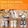 imageVSUDO 516quot Fine Weave Flat Shoe Lace Shoestring for Running Athletic Sneaker01 White