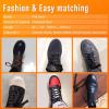 imageVSUDO 516quot Fine Weave Flat Shoe Lace Shoestring for Running Athletic Sneaker02 Black