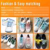 imageVSUDO 516quot Fine Weave Flat Shoe Lace Shoestring for Running Athletic Sneaker13 Sky Blue