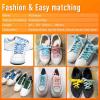 imageVSUDO 516quot Fine Weave Flat Shoe Lace Shoestring for Running Athletic Sneaker13 Sky Blue