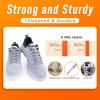 imageVSUDO Double Layer Shoe Laces for Sneakers516quot Flat Shoelaces Compatible with Converse Vans and Air Force  2 Pairs03 Light Gray