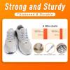 imageVSUDO Double Layer Shoe Laces for Sneakers516quot Flat Shoelaces Compatible with Converse Vans and Air Force  2 Pairs04 White Gray