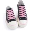 imageVSUDO Double Layer Shoe Laces for Sneakers516quot Flat Shoelaces Compatible with Converse Vans and Air Force  2 Pairs07 Light Pink