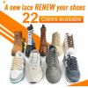imageVSUDO Double Layer Shoe Laces for Sneakers516quot Flat Shoelaces Compatible with Converse Vans and Air Force  2 Pairs09 Brown