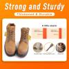imageVSUDO Double Layer Shoe Laces for Sneakers516quot Flat Shoelaces Compatible with Converse Vans and Air Force  2 Pairs11 Yellow Brown