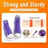 imageVSUDO Double Layer Shoe Laces for Sneakers516quot Flat Shoelaces Compatible with Converse Vans and Air Force  2 Pairs13 Purple