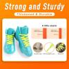 imageVSUDO Double Layer Shoe Laces for Sneakers516quot Flat Shoelaces Compatible with Converse Vans and Air Force  2 Pairs15 Neon Yellow