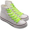 imageVSUDO Double Layer Shoe Laces for Sneakers516quot Flat Shoelaces Compatible with Converse Vans and Air Force  2 Pairs17 Neon Green