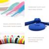 imageVSUDO Double Layer Shoe Laces for Sneakers516quot Flat Shoelaces Compatible with Converse Vans and Air Force  2 Pairs17 Neon Green