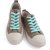 imageVSUDO Double Layer Shoe Laces for Sneakers516quot Flat Shoelaces Compatible with Converse Vans and Air Force  2 Pairs18 Mint Green